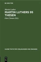 Book cover of Martin Luthers 95 Thesen by Martin Luther