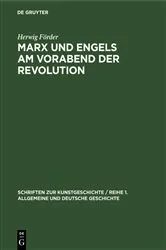 Book cover of Marx und Engels am Vorabend der Revolution by Herwig Förder