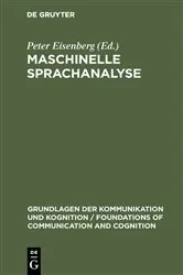 Book cover of Maschinelle Sprachanalyse by Peter Eisenberg