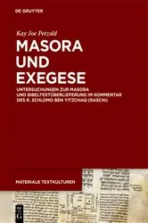 Book cover of Masora und Exegese by Kay Joe Petzold