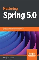 Book cover of Mastering Spring 5.0 by Ranga Rao Karanam