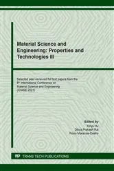 Book cover of Material Science and Engineering: Properties and Technologies III by Xinyu Hu