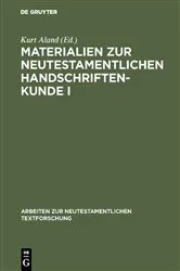 Book cover of Materialien zur neutestamentlichen Handschriftenkunde I by Kurt Aland