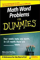 Book cover of Math Word Problems For Dummies by Mary Jane Sterling