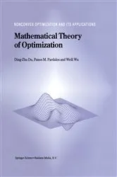 Book cover of Mathematical Theory of Optimization by Ding-Zhu Du