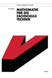 Book cover of Mathematik fÃ¼r die Fachschule Technik (4th ed.) by Heinz Rapp