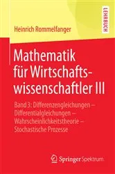 Book cover of Mathematik für Wirtschaftswissenschaftler III by Unknown