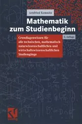 Book cover of Mathematik zum Studienbeginn (3rd ed.) by Arnfried Kemnitz