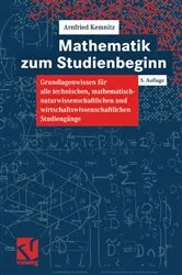 Book cover of Mathematik zum Studienbeginn (5th ed.) by Unknown