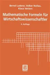 Book cover of Mathematische Formeln für Wirtschaftswissenschaftler (4th ed.) by Unknown
