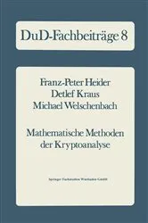 Book cover of Mathematische Methoden der Kryptoanalyse by Unknown