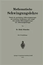 Book cover of Mathematische Schwingungslehre by Erich Schneider