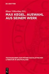 Book cover of Max Kegel. Auswahl aus seinem Werk by Klaus Völkerling