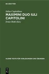 Book cover of Maximini duo Iuli Capitolini by Iulius Capitolinus