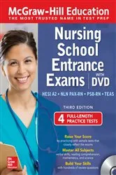 Book cover of McGraw-Hill Education Nursing School Entrance Exams with DVD, Third Edition (3rd ed.) by Thomas A. Evangelist