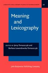 Book cover of Meaning and Lexicography by Jerzy Tomaszczyk