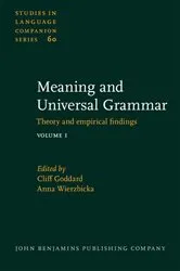 Book cover of Meaning and Universal Grammar by Cliff Goddard
