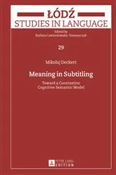 Book cover of Meaning in Subtitling by Barbara Lewandowska-Tomaszczyk