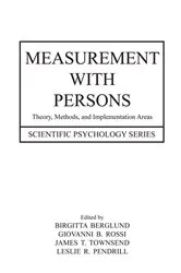 Book cover of Measurement With Persons by Birgitta Berglund
