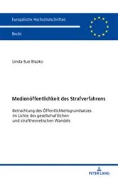 Book cover of Medienoeffentlichkeit des Strafverfahrens by Linda-Sue Blazko