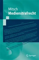 Book cover of Medienstrafrecht by Wolfgang Mitsch