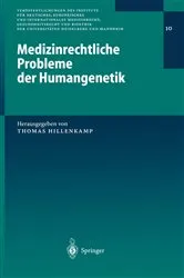 Book cover of Medizinrechtliche Probleme der Humangenetik by Thomas Hillenkamp