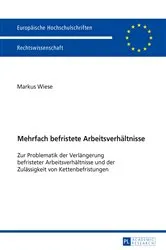 Book cover of Mehrfach befristete Arbeitsverhaeltnisse by Markus Wiese