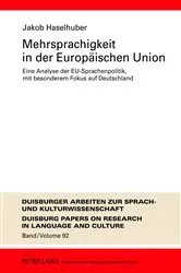 Book cover of Mehrsprachigkeit in der Europaeischen Union by Ulrich Ammon
