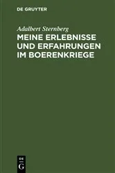 Book cover of Meine Erlebnisse und Erfahrungen im Boerenkriege by Adalbert Sternberg