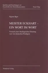 Book cover of Meister Eckhart - ein Wort im Wort by Sigrun Jäger