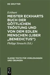 Book cover of Meister Eckharts Buch der göttlichen Tröstung und Von dem edlen Menschen (Liber 