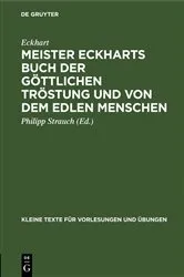 Book cover of Meister Eckharts Buch der göttlichen Tröstung und von dem edlen Menschen by Eckhart