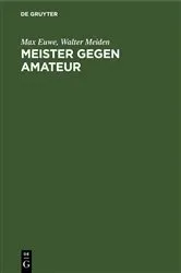 Book cover of Meister gegen Amateur (3rd ed.) by Unknown