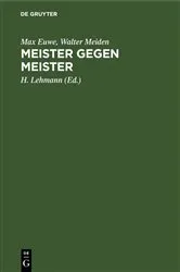 Book cover of Meister gegen Meister by Max Euwe