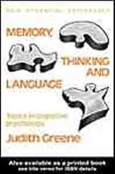 Book cover of Memory, Thinking and Language by Judith Greene