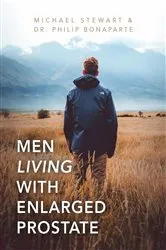 Book cover of Men Living With Enlarged Prostate by Michael Stewart