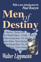 Book cover of Men of Destiny by Walter Lippmann
