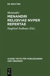 Book cover of Menandri reliqviae nvper repertae by Menander