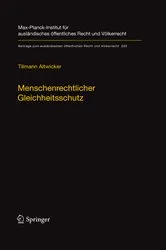 Book cover of Menschenrechtlicher Gleichheitsschutz by Tilmann Altwicker