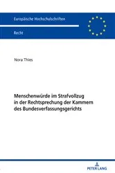 Book cover of Menschenwuerde im Strafvollzug in der Rechtsprechung der Kammern des Bundesverfassungsgerichts by Nora Thies