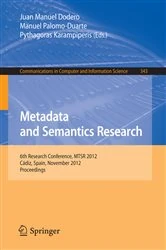 Book cover of Metadata and Semantics Research by Juan Manuel Dodero
