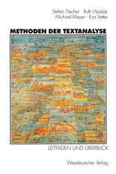 Book cover of Methoden der Textanalyse by Stefan Titscher