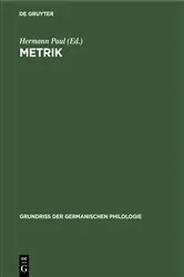 Book cover of Metrik (2nd ed.) by Hermann Paul