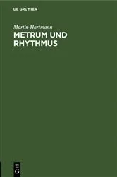 Book cover of Metrum und Rhythmus by Martin Hartmann