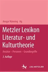 Book cover of Metzler Lexikon Literatur- und Kulturtheorie (3rd ed.) by Ansgar Nünning