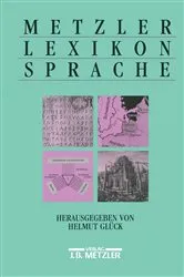 Book cover of Metzler Lexikon Sprache by Helmut Glück