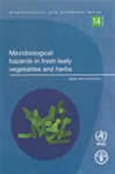 Book cover of Microbiological Hazards in Fresh Leafy Vegetables and Herbs by FAO-WHO