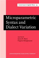 Book cover of Microparametric Syntax and Dialect Variation by James R. Black