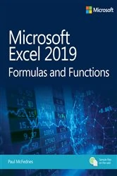 Book cover of Microsoft Excel 2019 Formulas and Functions by Paul McFedries