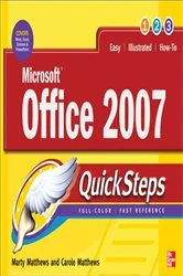 Book cover of Microsoft Office 2007 QuickSteps by Marty Matthews